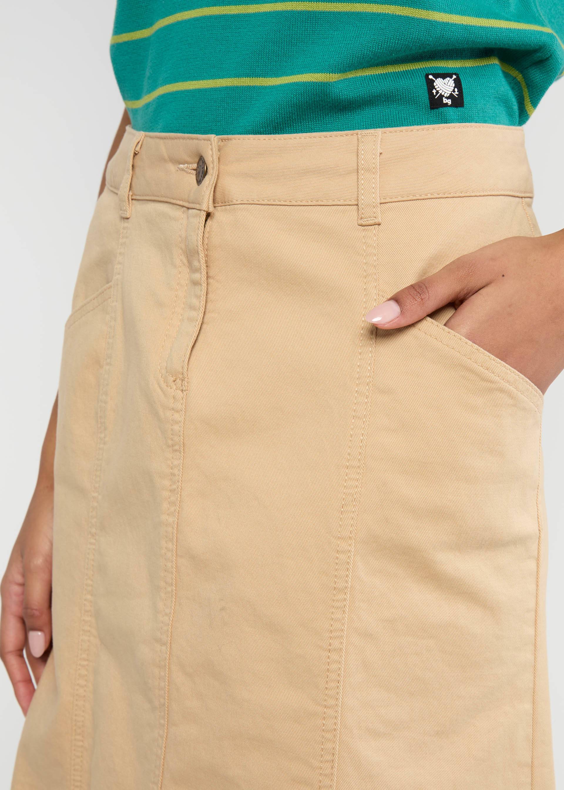 Midirock Power Panel, golden harmony beige, Röcke, Weiß