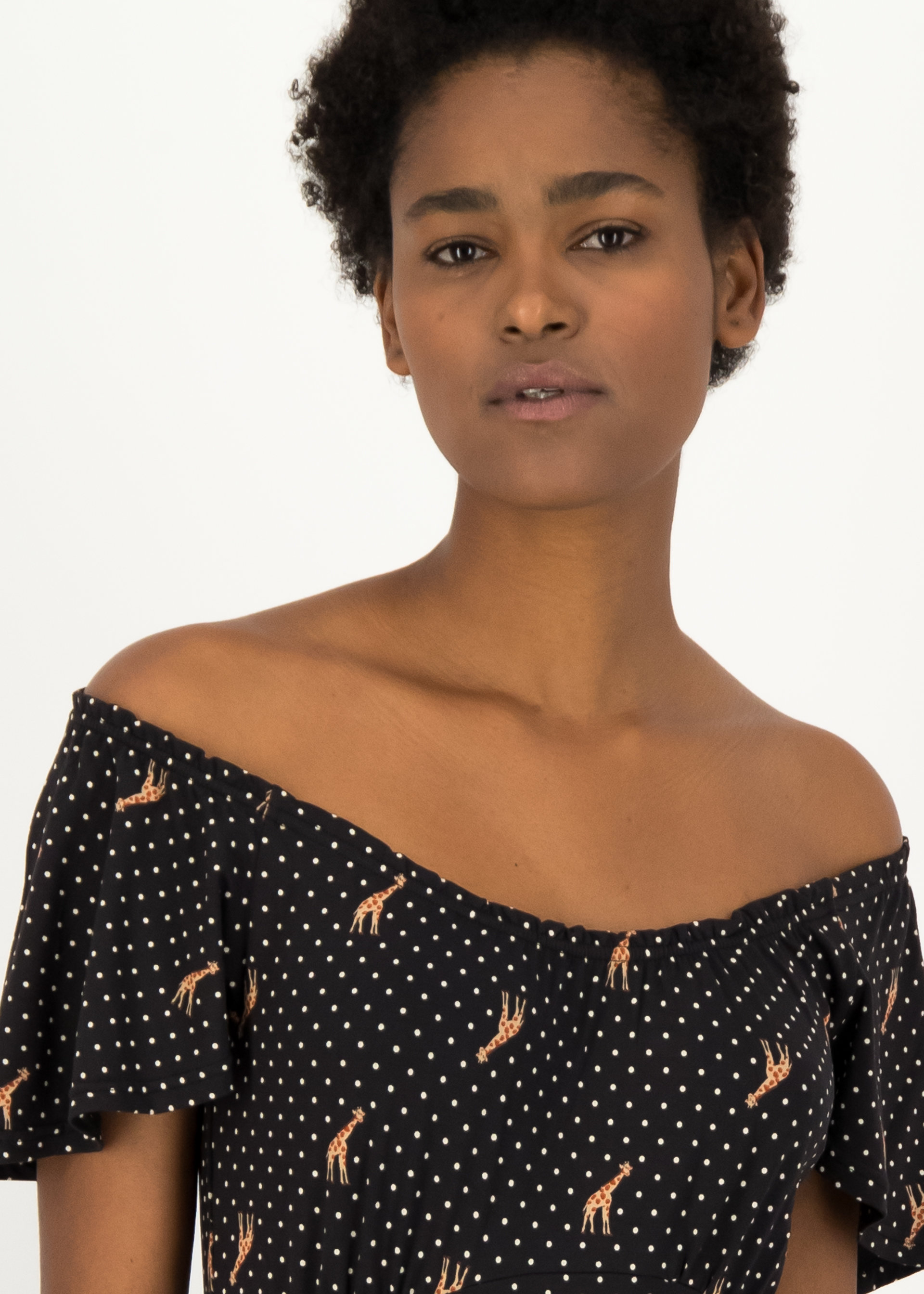 T-Shirt new romance, dots of desert, Tops, Black