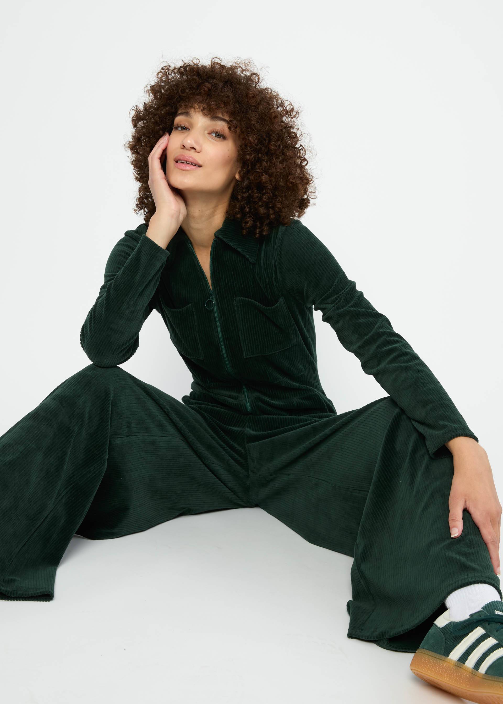 Jumpsuit Jolly Molly, fine needle green, Jumpsuits, Green