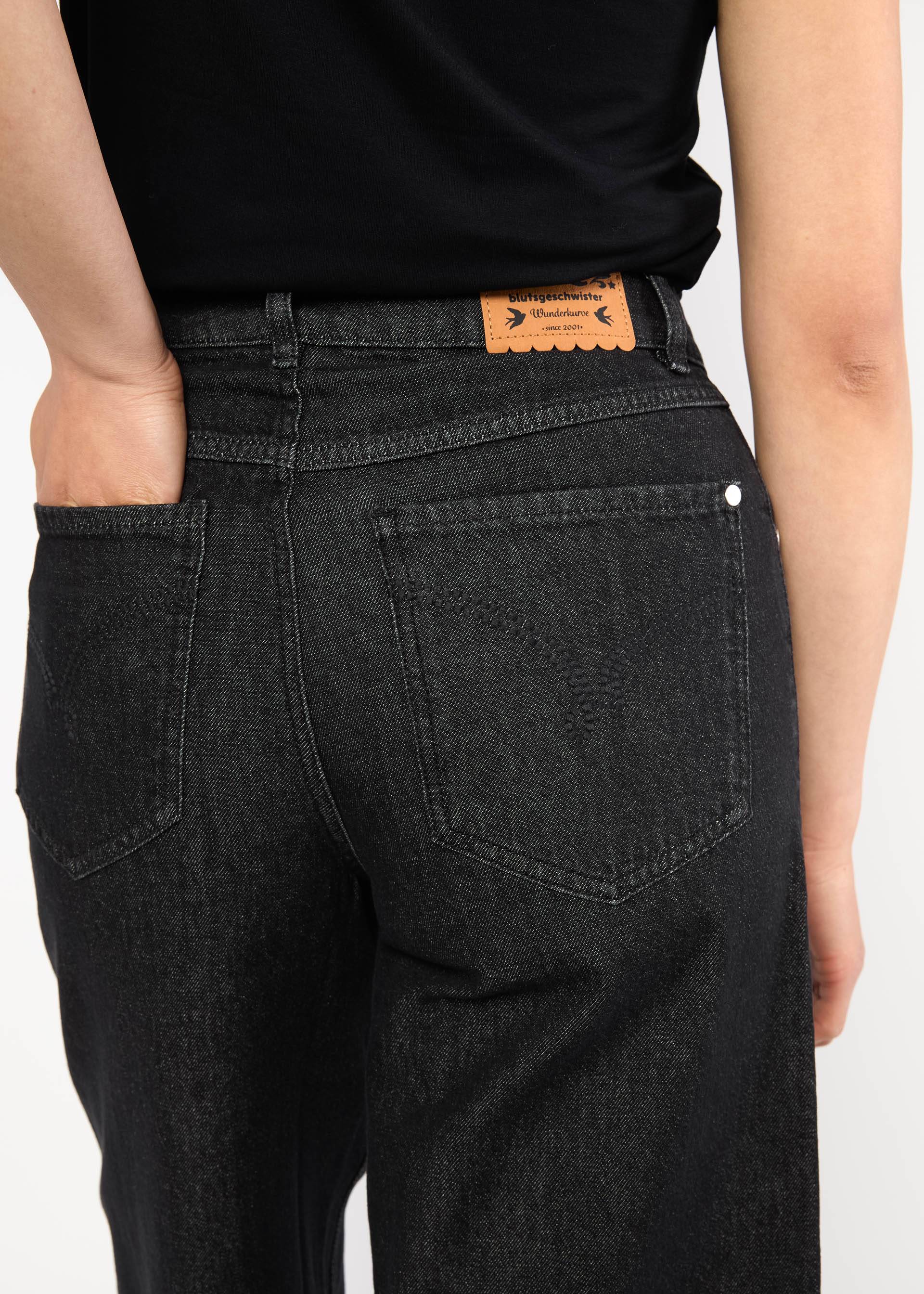 Jeanshose Lene Lou, midnight ash denim, Hosen, Schwarz