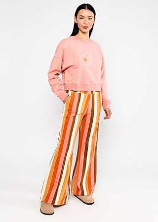 Slacks Bell Bottom Beauty, sunny spirit stripe, Trousers, Brown