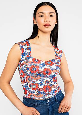 Sleeveless Top Lovely Booster, go to sport my dear, Tops, White