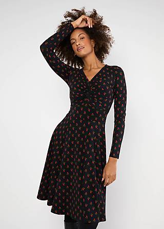 Jerseykleid Hot Knot, red rosehip, Kleider, Schwarz