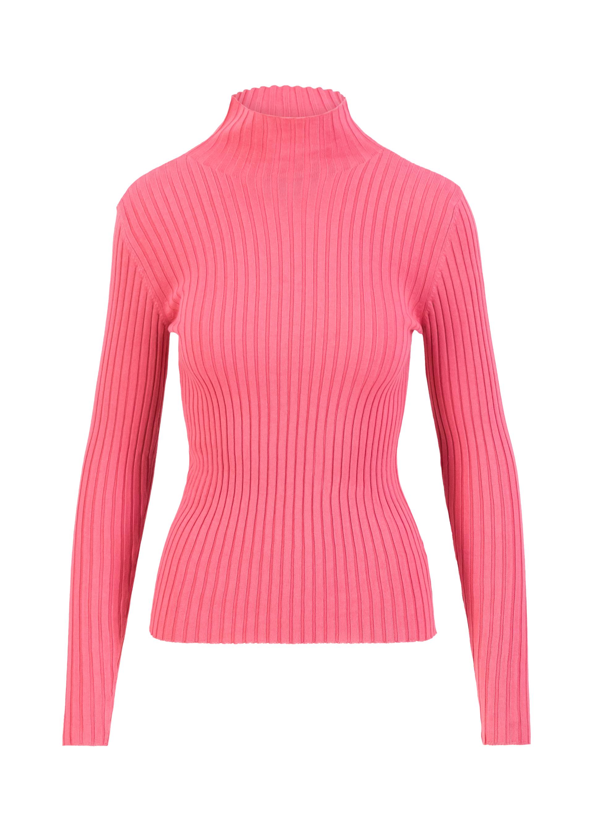 Rollkragenpullover Jazz & Chill, winter fruit pink rib, Strickpullover, Rosa