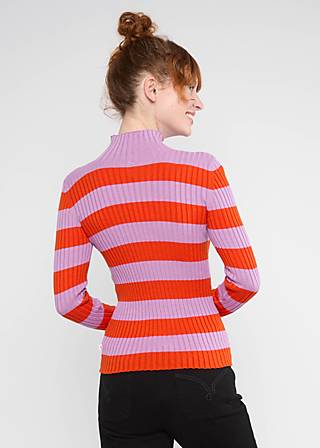 Rollkragenpullover Jazz & Chill Out, stripe of desire lilac, Strickpullover, Lila