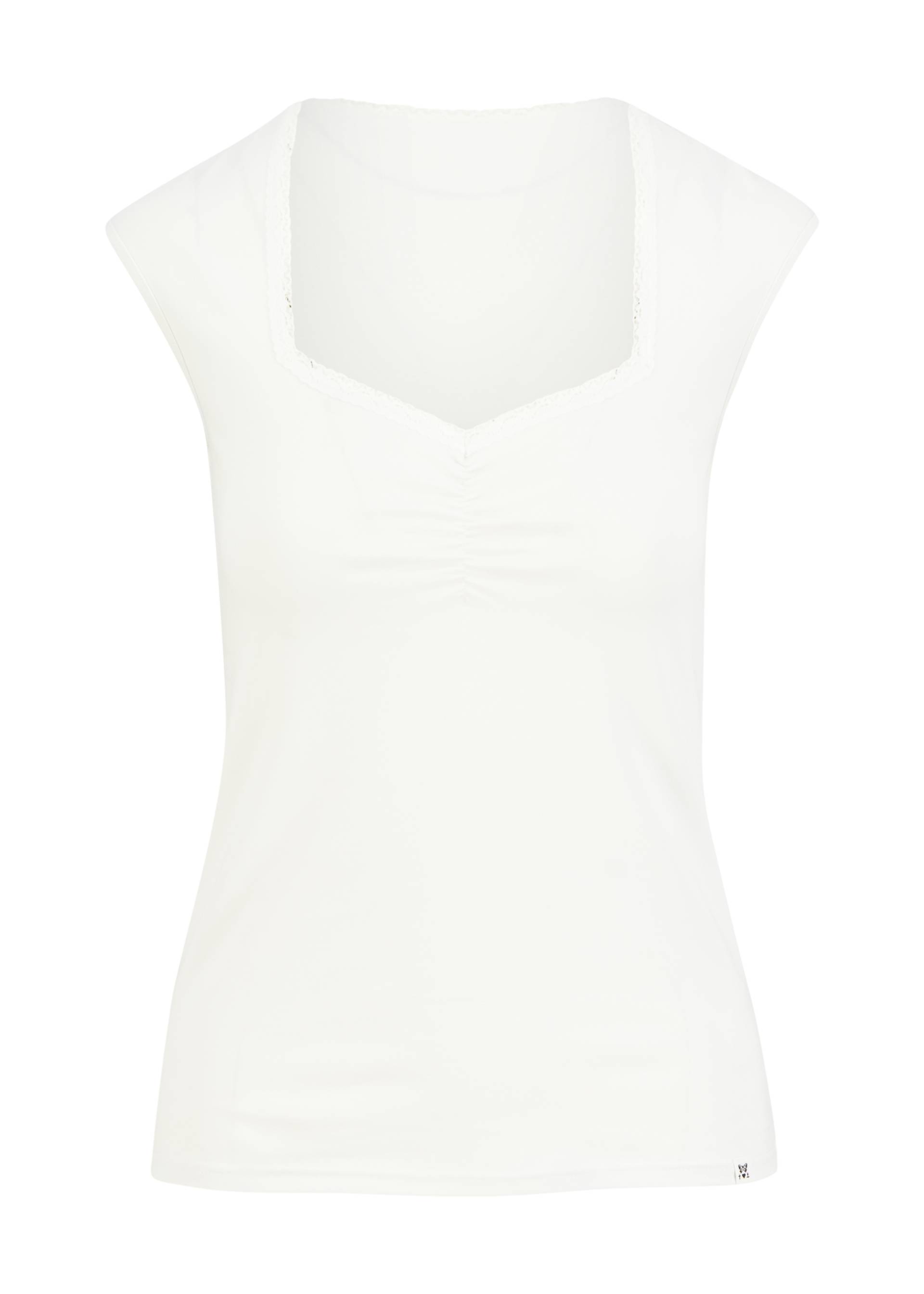 Sleeveless Top Let Romance Rule, blanc white, Tops, White