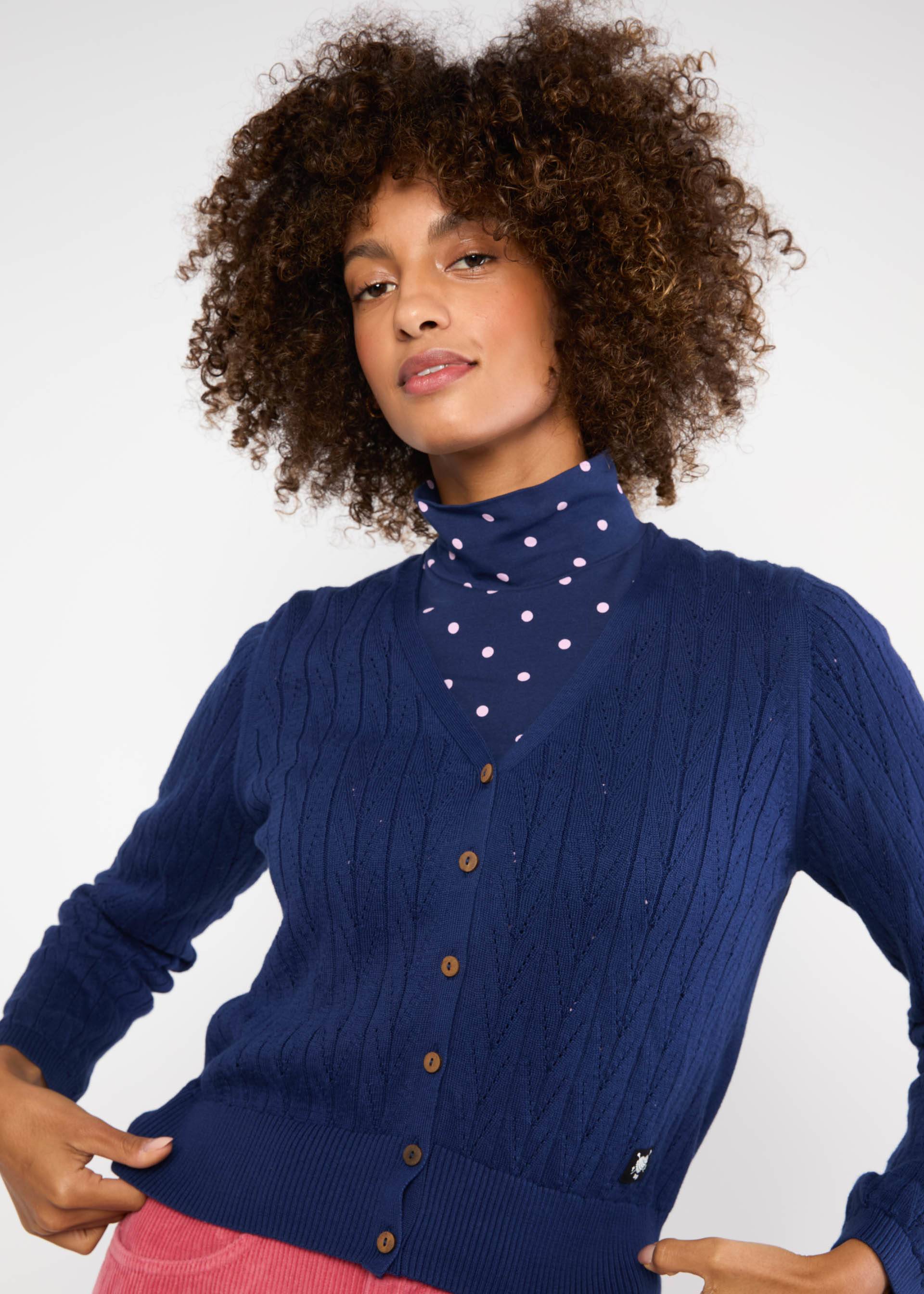 Cardigan Save the World, starlight blue knit, Cardigans, Blau