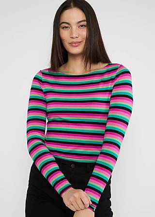 Streifenshirt Sweet Sailorette, magical rainbow stripes, Shirts, Schwarz