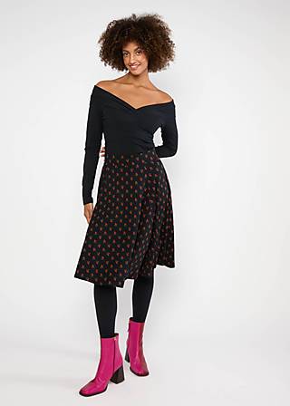 Tellerrock Wooden Heart Circular, red rosehip, Röcke, Schwarz