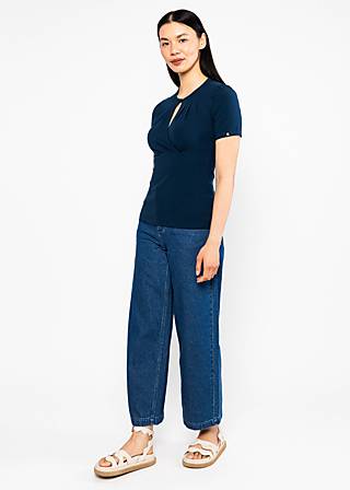 T-Shirt Criss Cross Cœur, dark ultramarine blue, Shirts, Blau