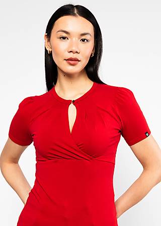 T-Shirt Criss Cross Cœur, summer cherry red, Shirts, Rot