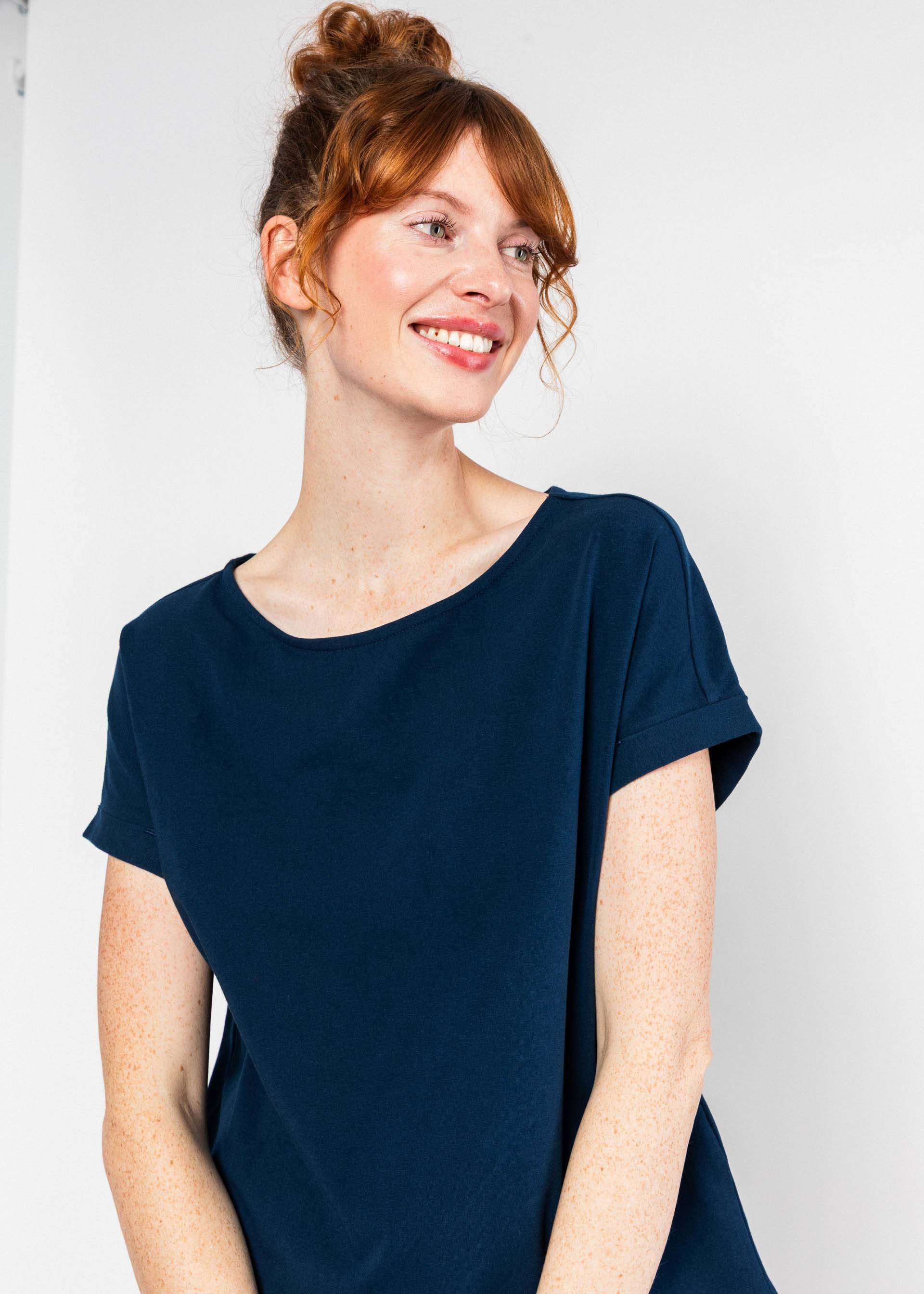 Jersey Top Glow and Grow, dark ultramarine blue, Tops, Blue