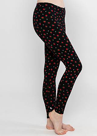 Cotton Leggings Lovely Legs, viva la rosa, Leggings, Black