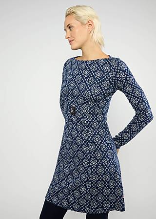 Herbstkleid California Calling, alpine rose jacquard, Kleider, Blau