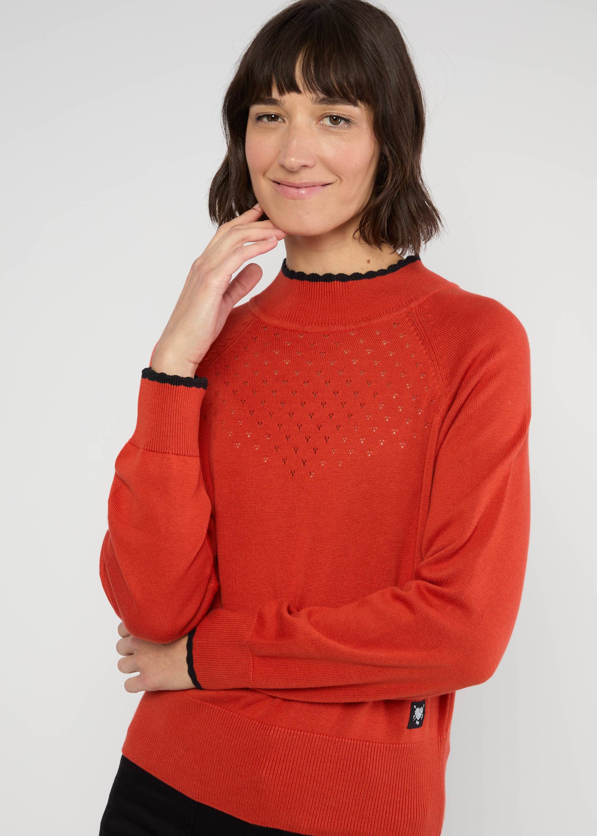 Strickpullover Delicious Minds, autumn shine red, Strickpullover, Rot