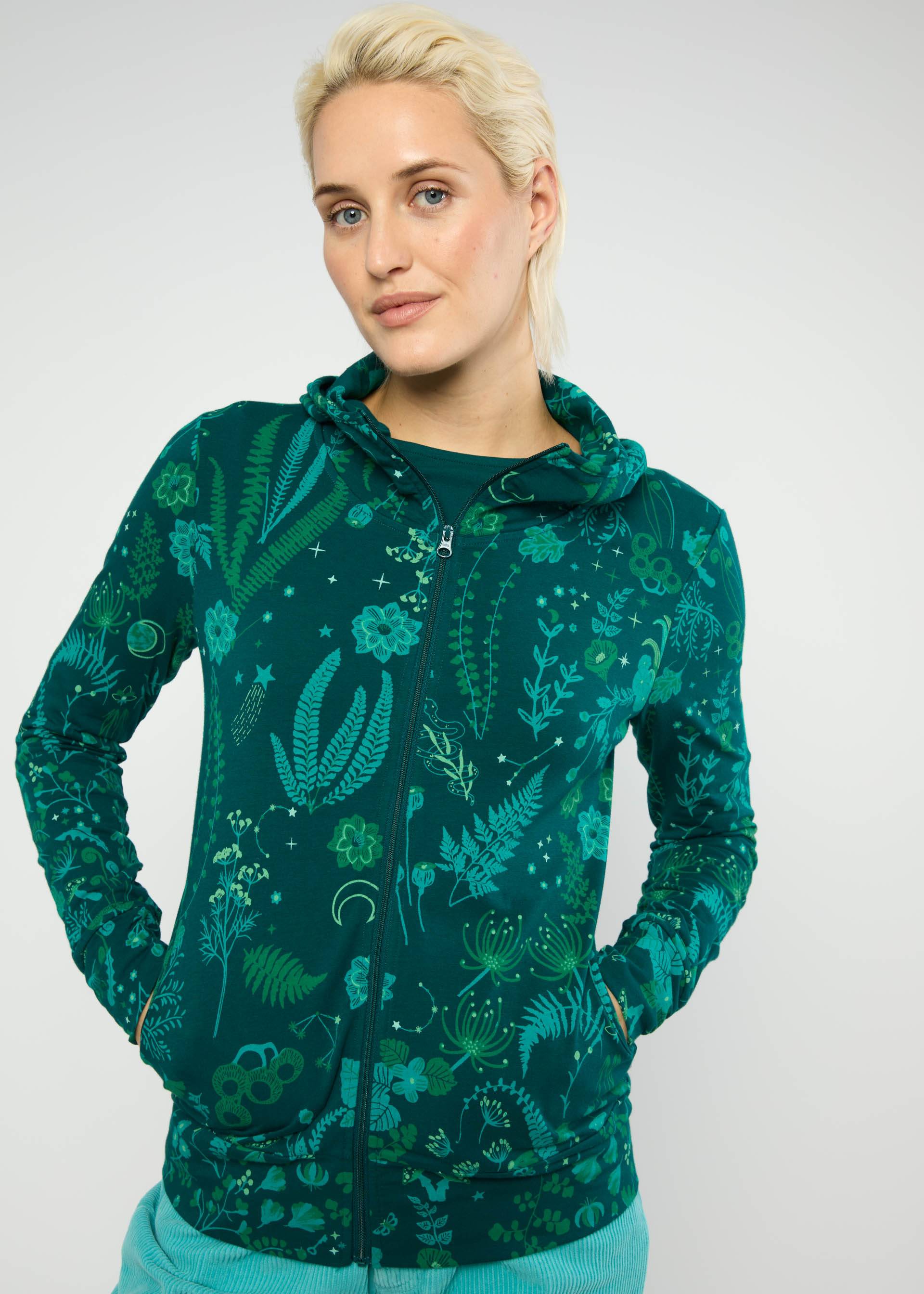 Kapuzenjacke Scuba Duba zip up, magical night walk, Sweatshirts & Hoodies, Grün