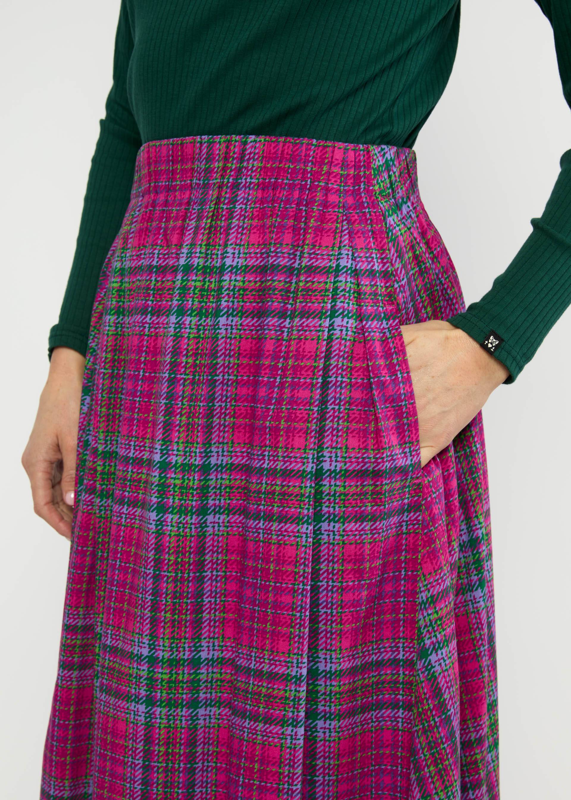 Midirock Swing Around the Clock, princess garden check, Röcke, Rosa