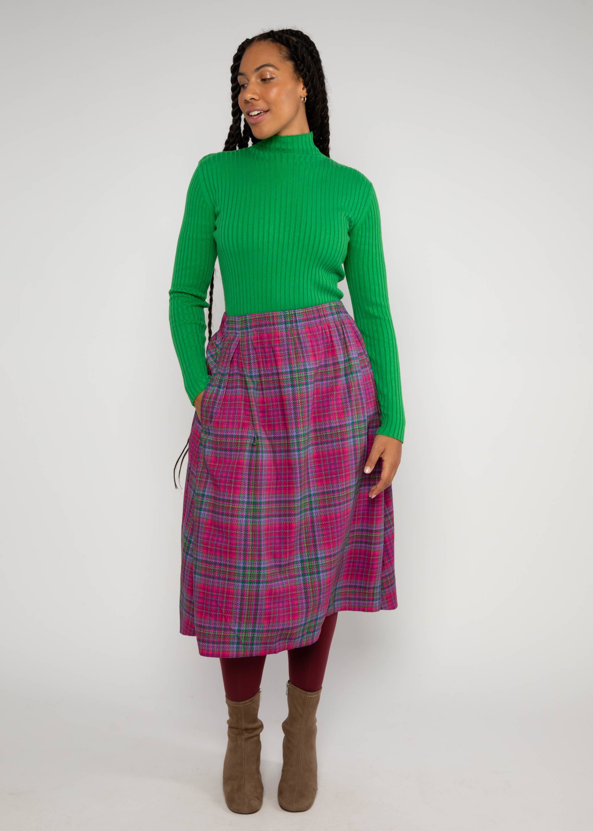 Midirock Swing Around the Clock, princess garden check, Röcke, Rosa