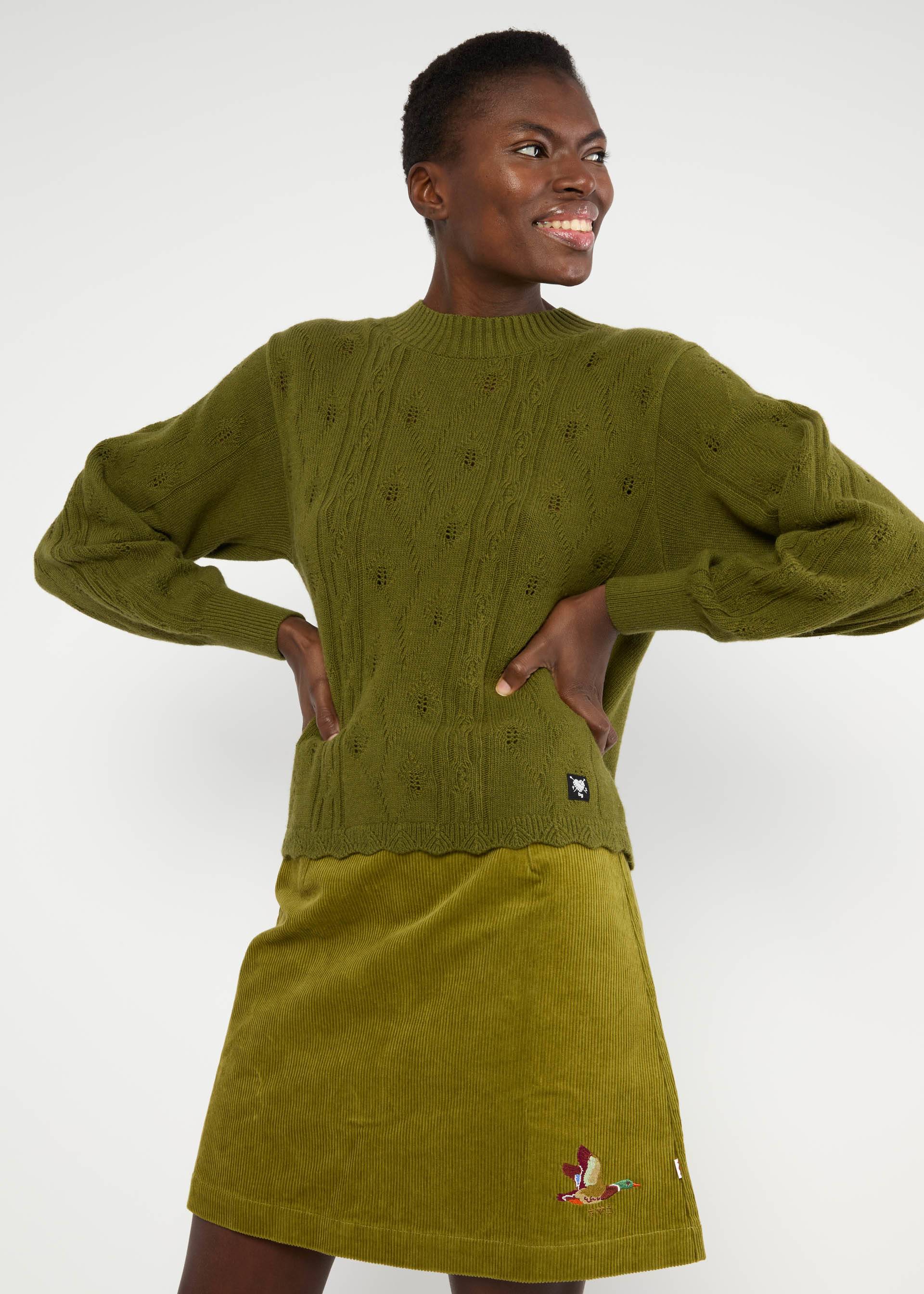 Cordrock Dreamy Eyes, dense forest khaki, Röcke, Grün