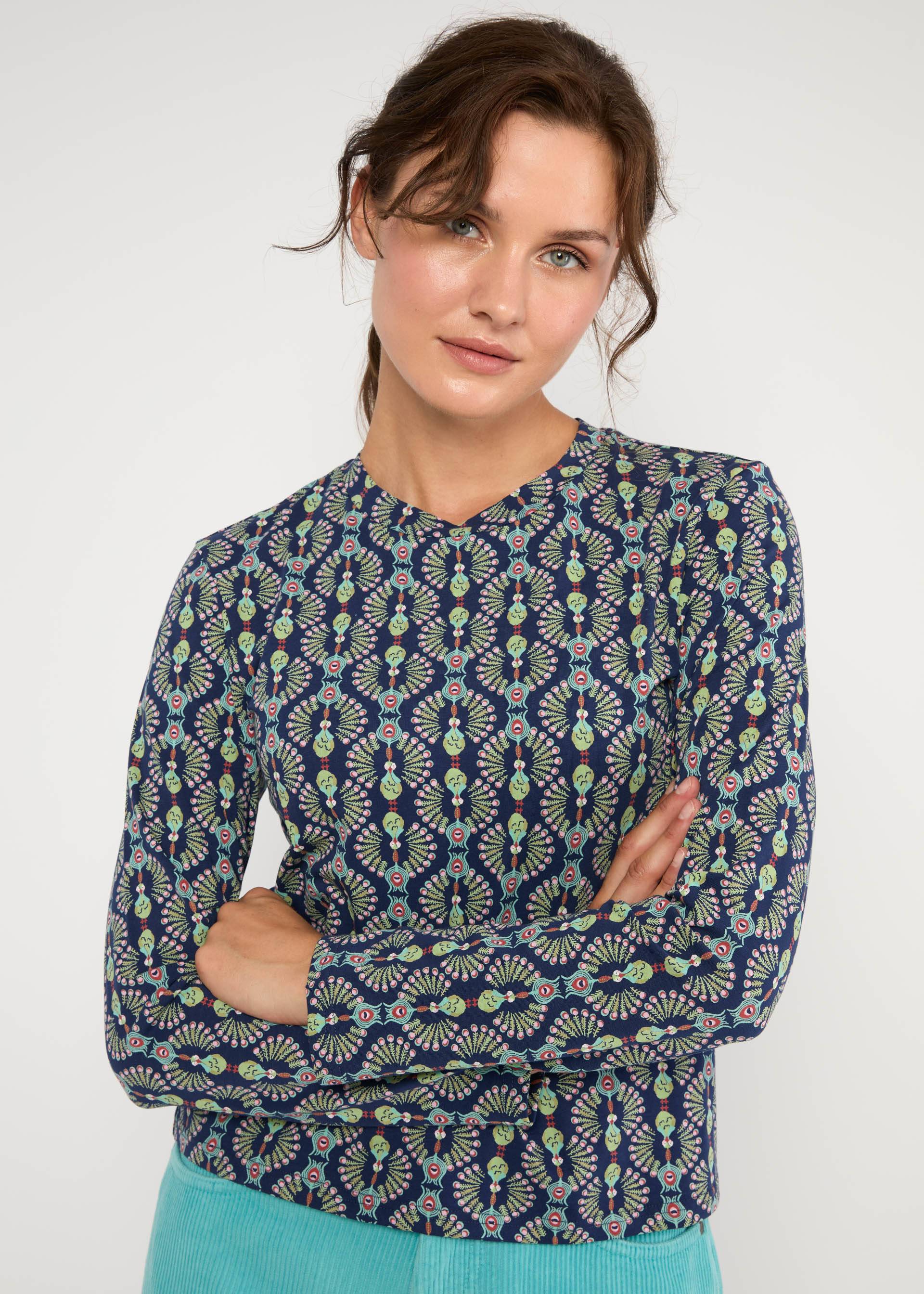 Longsleeve Radiant Rebels Crew, feather duster, Tops, Blue