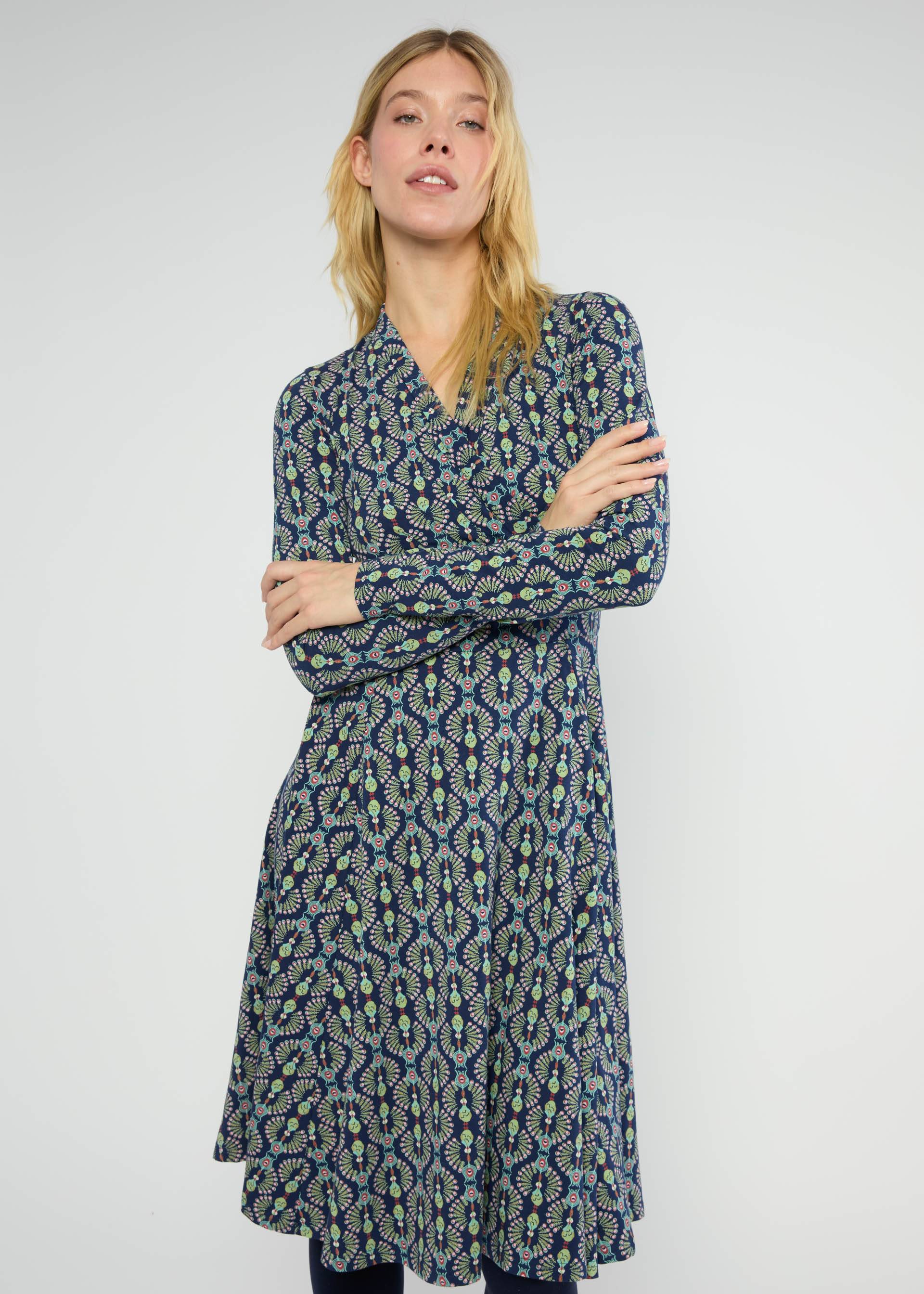 Herbstkleid Shalala Tralala Shawl, feather duster, Kleider, Blau