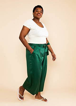 Bundfaltenhose H&eacute;lo&iuml;se, pure green satin, Hosen, Gr&uuml;n