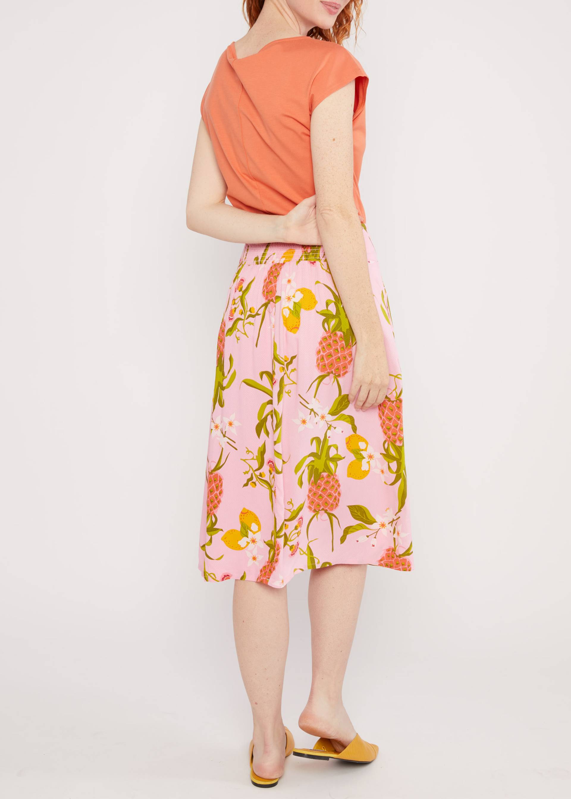 Sommerrock Gl&uuml;cksglocke Long, dancing fruits, R&ouml;cke, Rosa