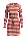 logo stripes longsleeve dress, earth line, Dresses, Brown