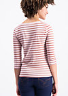 logo stripes sailorette 3/4 shirt, western line , Tops, Pink