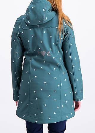 Softshelljacke wild weather long anorak, fly to the sky, Jacken & Mäntel, Blau